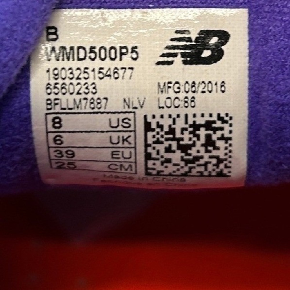 New Balance MD500 P5 Womens 8 Purple Pink Yellow Track Field Racing Spikes NEW - Picture 2 of 16